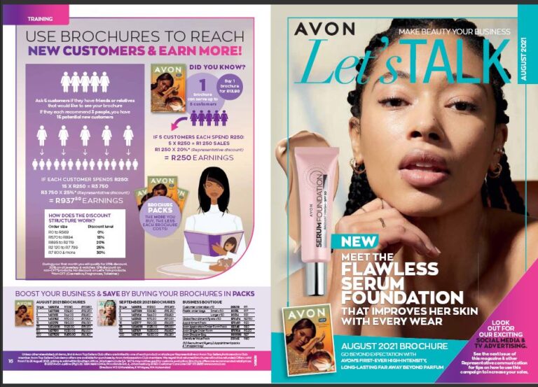 Avon Let's Talk Brochure A Monthly Guide for Reps Avon Lady