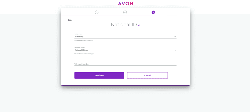 Avon rep sign up ID