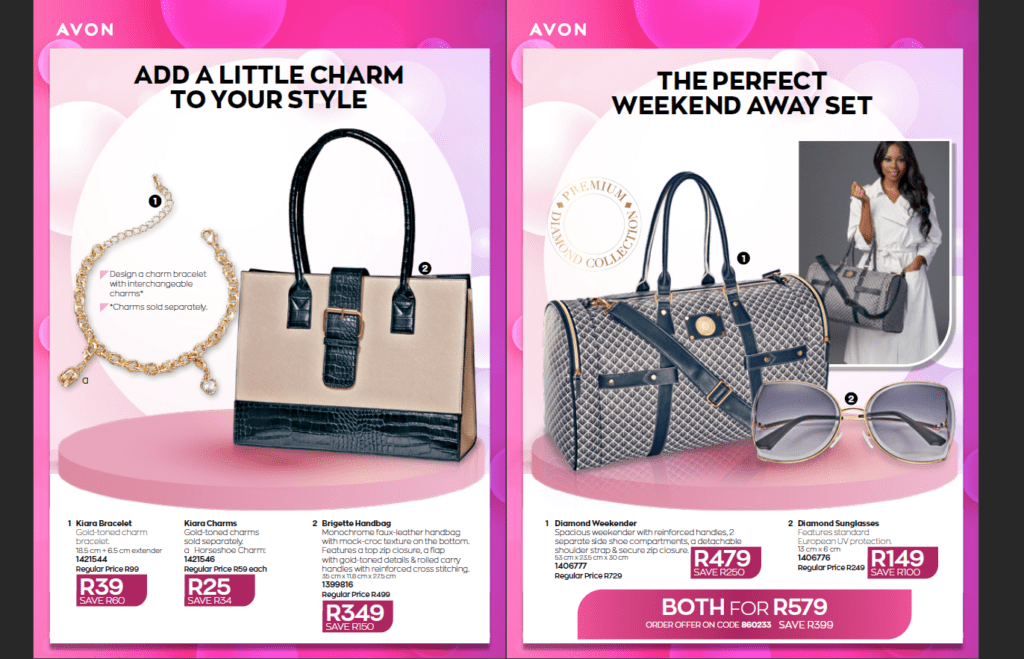 Avon handbags on sale